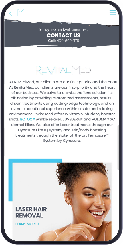 Revmed wellness Portfolio (Mobile View)